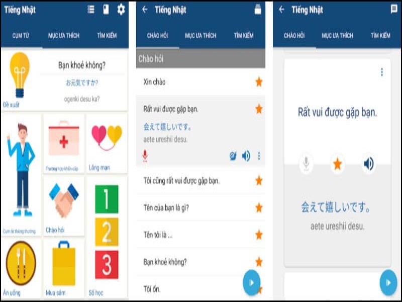 App học từ vựng tiếng Nhật tiện ích - Learn Japanese Phrases