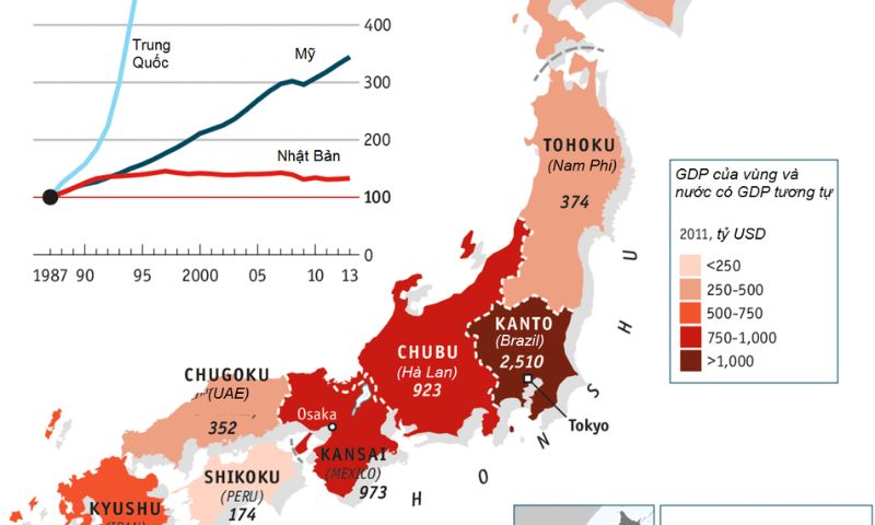 Bản đồ kinh tế Nhật Bản