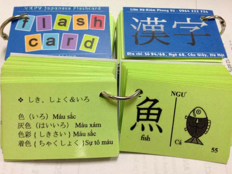 Flashcard dùng để học tiếng Nhật